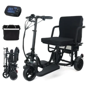 Three-Wheel Foldable Scooter Electric Adult, 3 Speed Adjustment Mobility Scooter