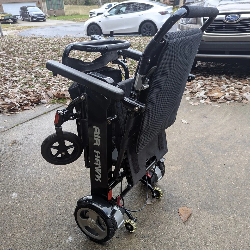 Air Hawk 41lb Folding Electric Power Wheelchair Airline Approved Dual Battery - Image 5