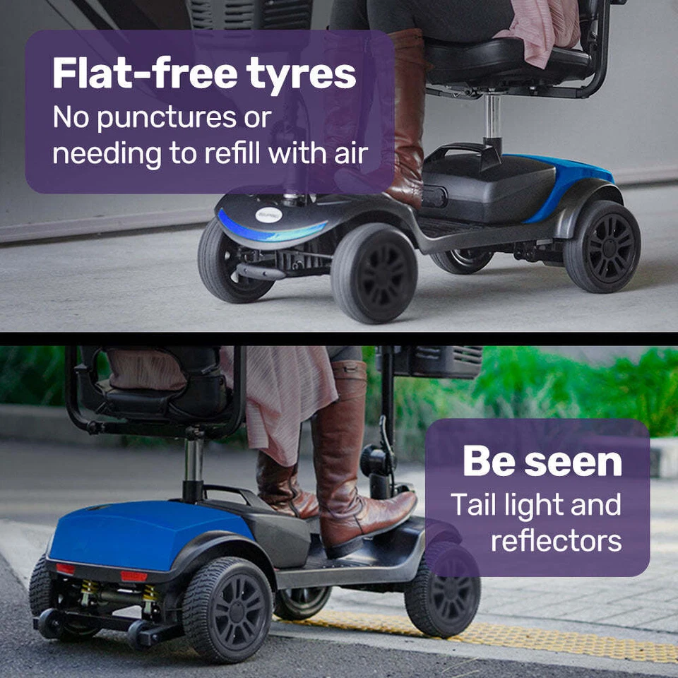 NNEMB SmartRider Folding Electric Mobility Scooter-Black & Blue - Image 9