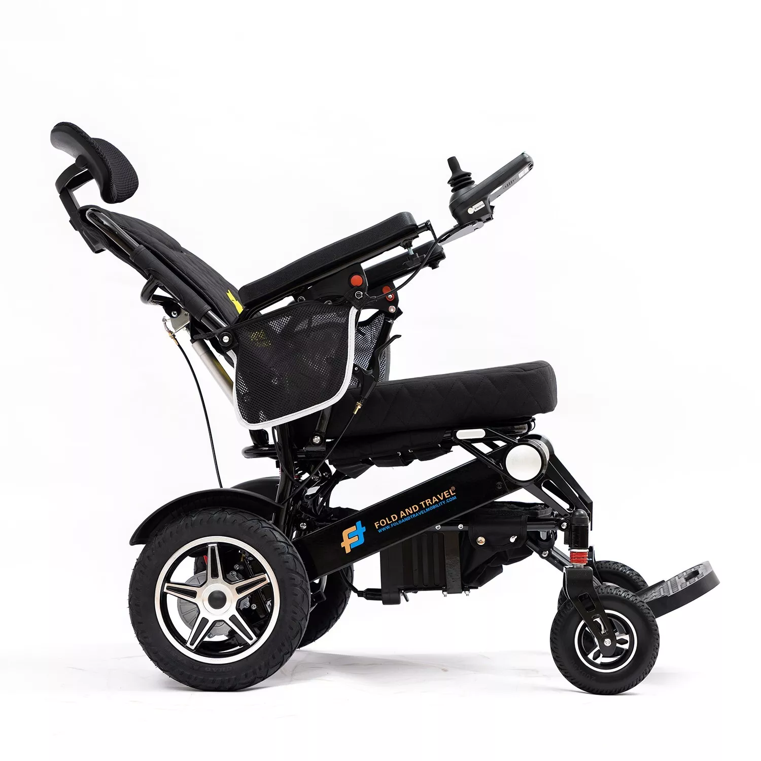 Fold & Travel Manual Recline Lightweight Electric Wheelchair - Image 2