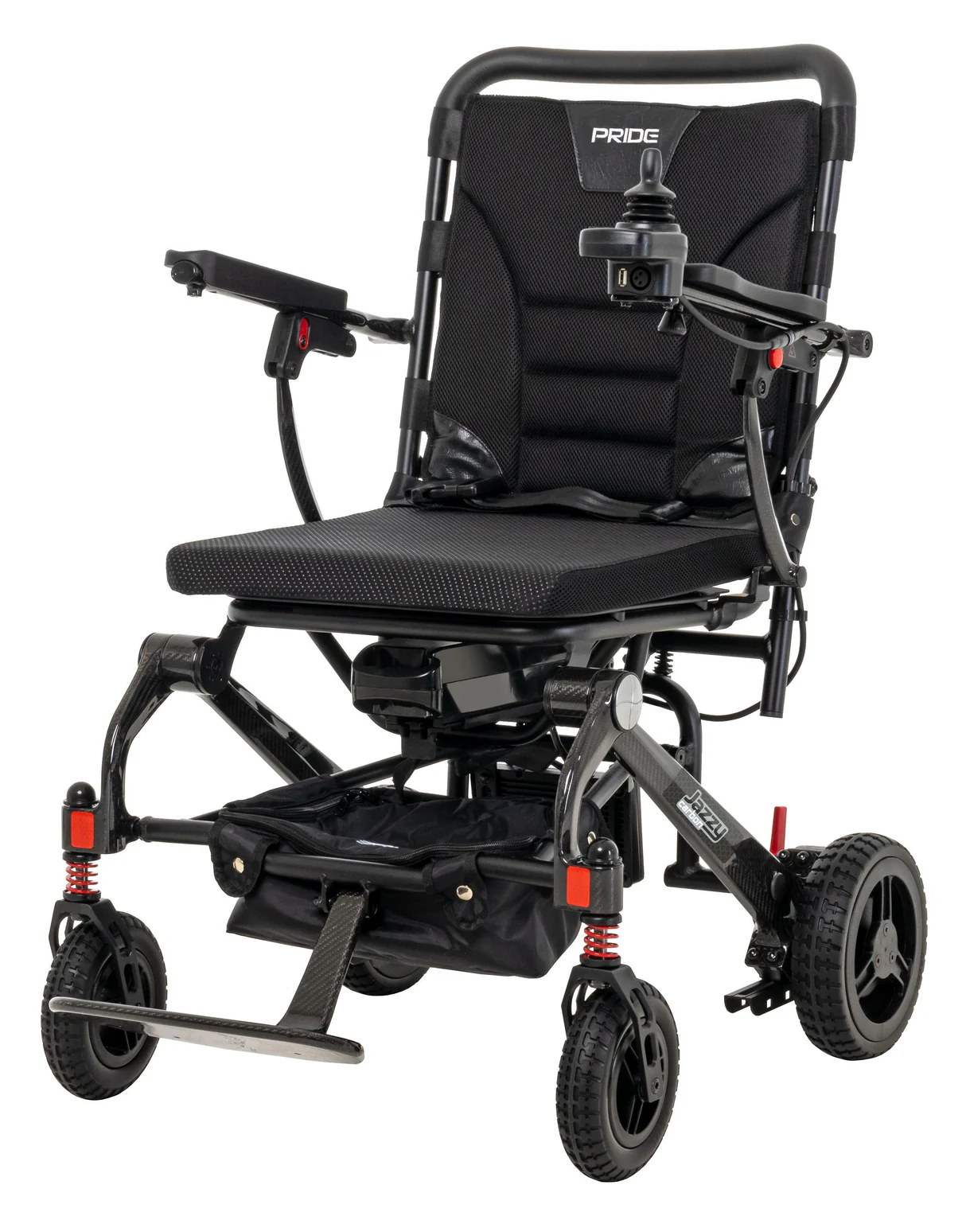 New Pride Mobility Jazzy Carbon Folding Lightweight Portable Power Chair - Image 2