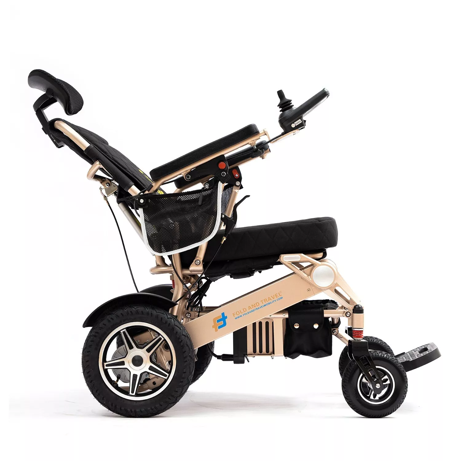 Fold & Travel Manual Recline Lightweight Electric Wheelchair - Image 16